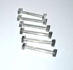 Lot de 6 porte-couteaux modernistes design industriel écrou boulon en métal argenté