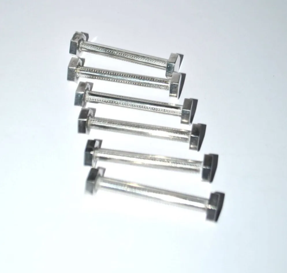 Lot de 6 porte-couteaux modernistes design industriel écrou boulon en métal argenté