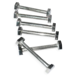 Lot de 6 porte-couteaux modernistes design industriel écrou boulon en métal argenté