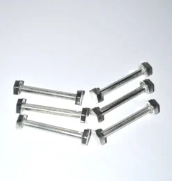 Lot de 6 porte-couteaux modernistes design industriel écrou boulon en métal argenté