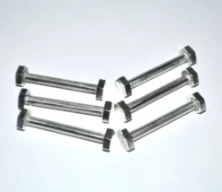 Lot de 6 porte-couteaux modernistes design industriel écrou boulon en métal argenté