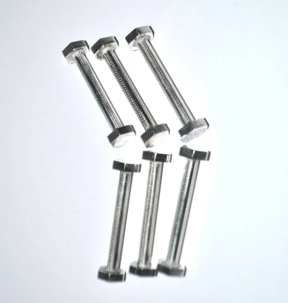 Lot de 6 porte-couteaux modernistes design industriel écrou boulon en métal argenté