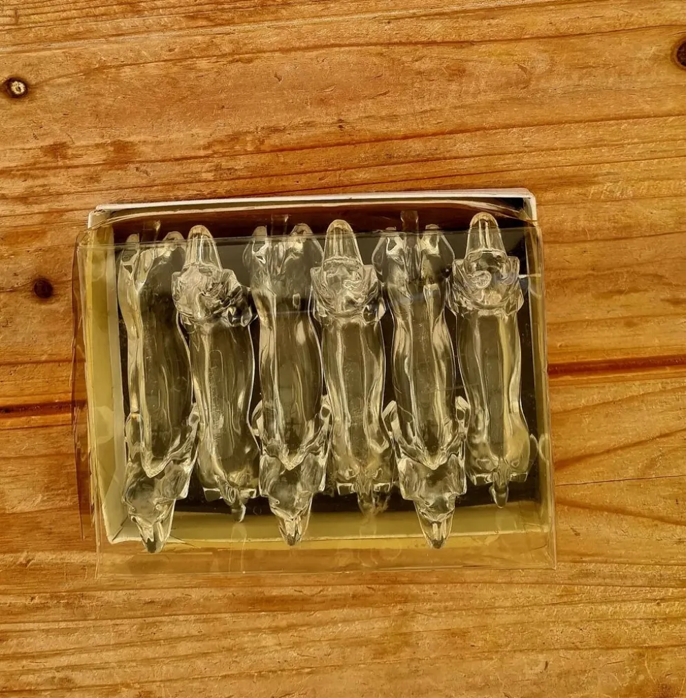 Lot de 6 porte-couteaux teckel vintage