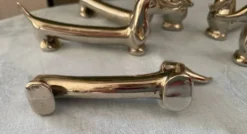 Lot de 6 Porte-couteaux teckel V. Bugatti vintage