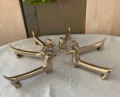 Lot de 6 Porte-couteaux teckel V. Bugatti vintage