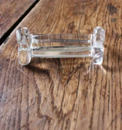 Lot de 6 porte couteaux verre ancien transparent trilobé