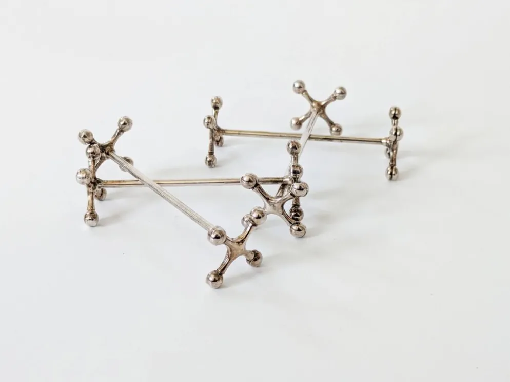 Lot de 4 porte-couteaux WMF Plaqué Argent Allemagne Années 70
