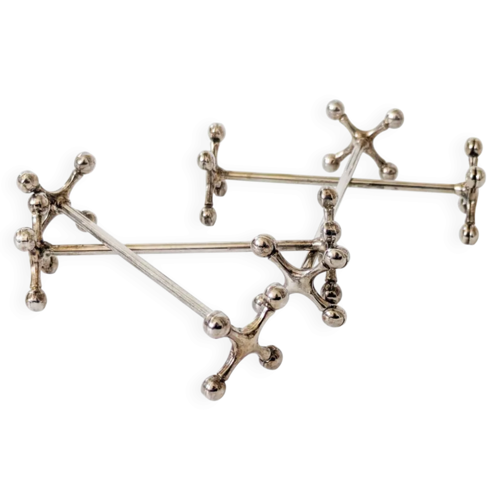 Lot de 4 porte-couteaux WMF Plaqué Argent Allemagne Années 70
