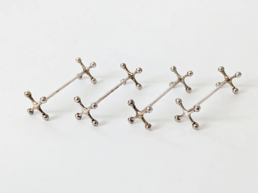 Lot de 4 porte-couteaux WMF Plaqué Argent Allemagne Années 70