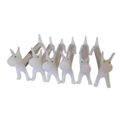 Lot de 6 portes couteaux chiens