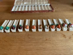 Lot de 12 portes couteaux légumes céramique Vallauris