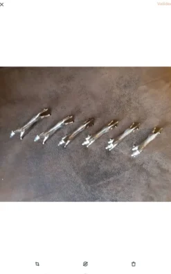 Lot de 6 portes couteaux métal