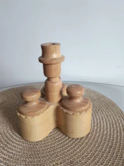 Lot de pot à condiments en bois