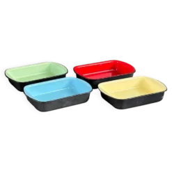 Lot de 4 raviers / plats en fonte émaillée