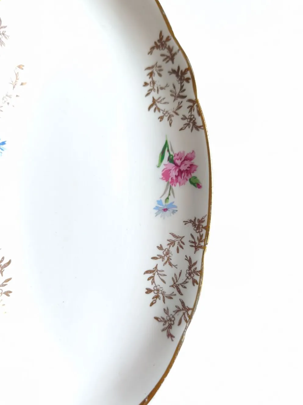 Lot de 2 raviers Sarreguemines modèle Béarn fleurs roses et bleues