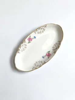 Lot de 2 raviers Sarreguemines modèle Béarn fleurs roses et bleues