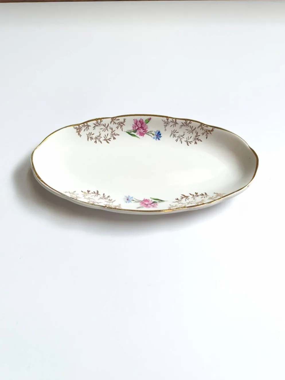 Lot de 2 raviers Sarreguemines modèle Béarn fleurs roses et bleues