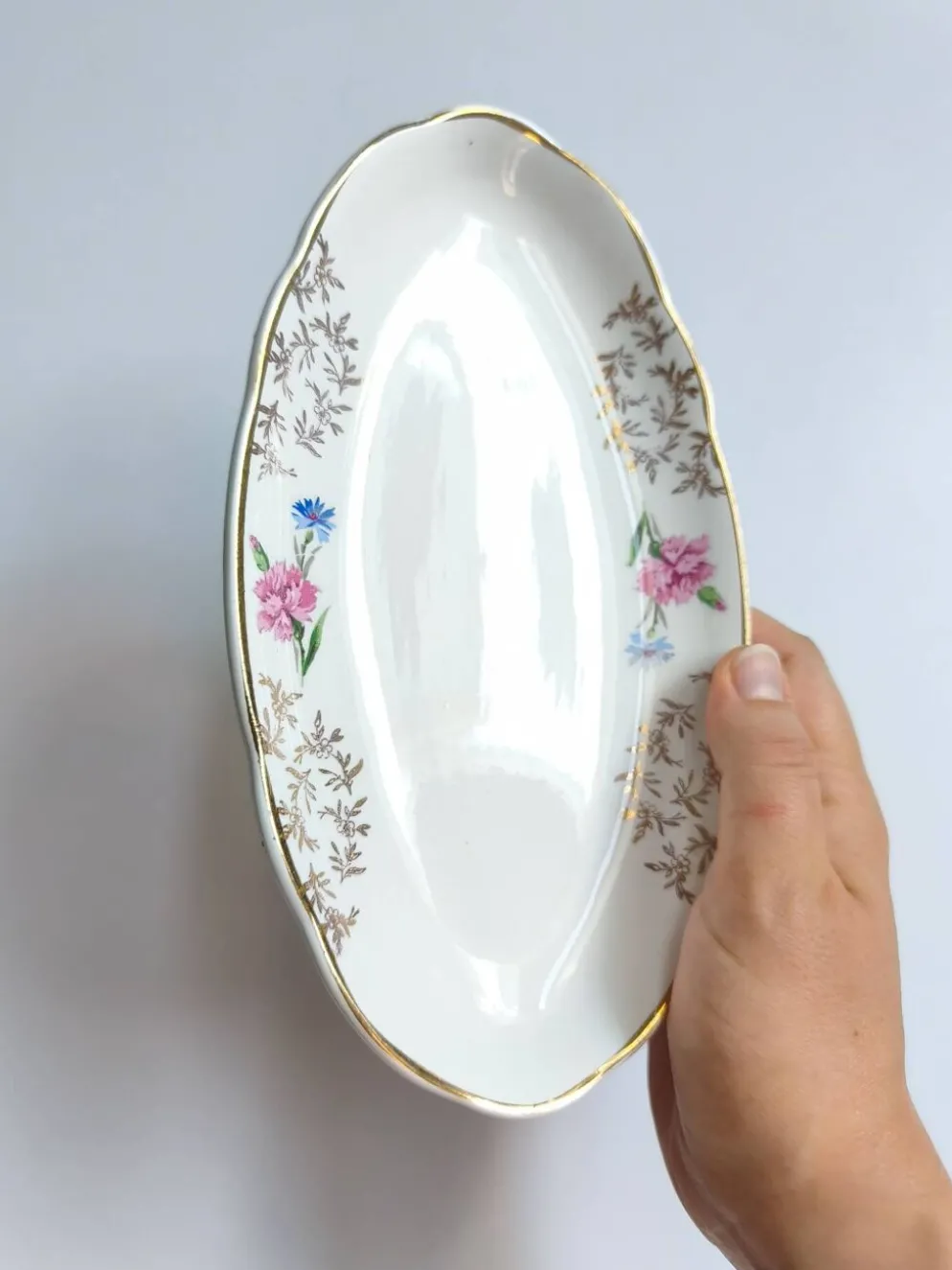 Lot de 2 raviers Sarreguemines modèle Béarn fleurs roses et bleues