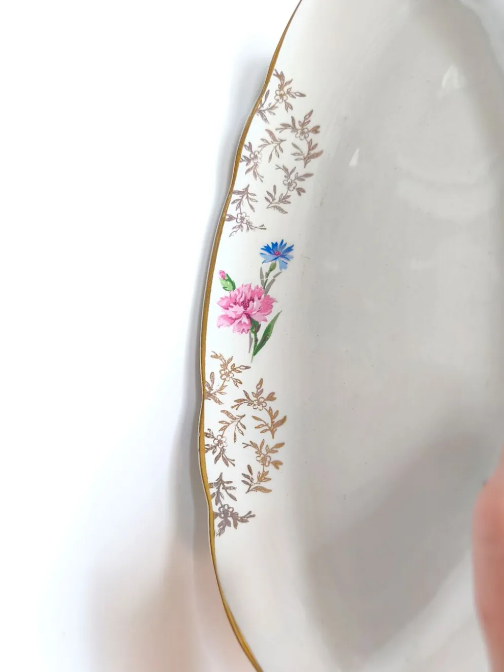 Lot de 2 raviers Sarreguemines modèle Béarn fleurs roses et bleues
