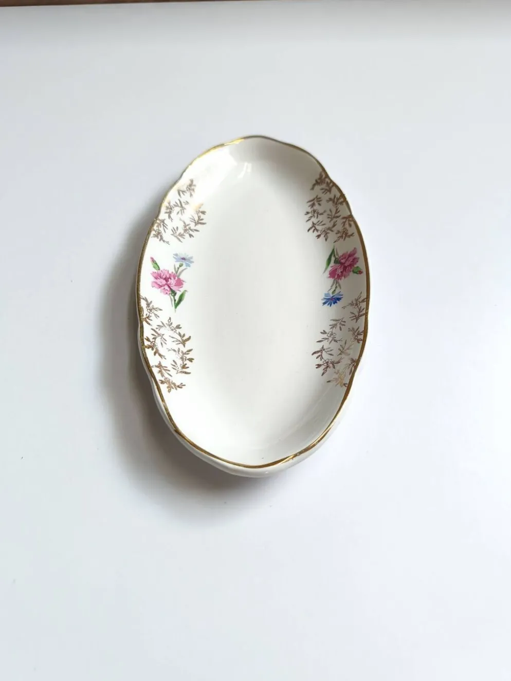 Lot de 2 raviers Sarreguemines modèle Béarn fleurs roses et bleues