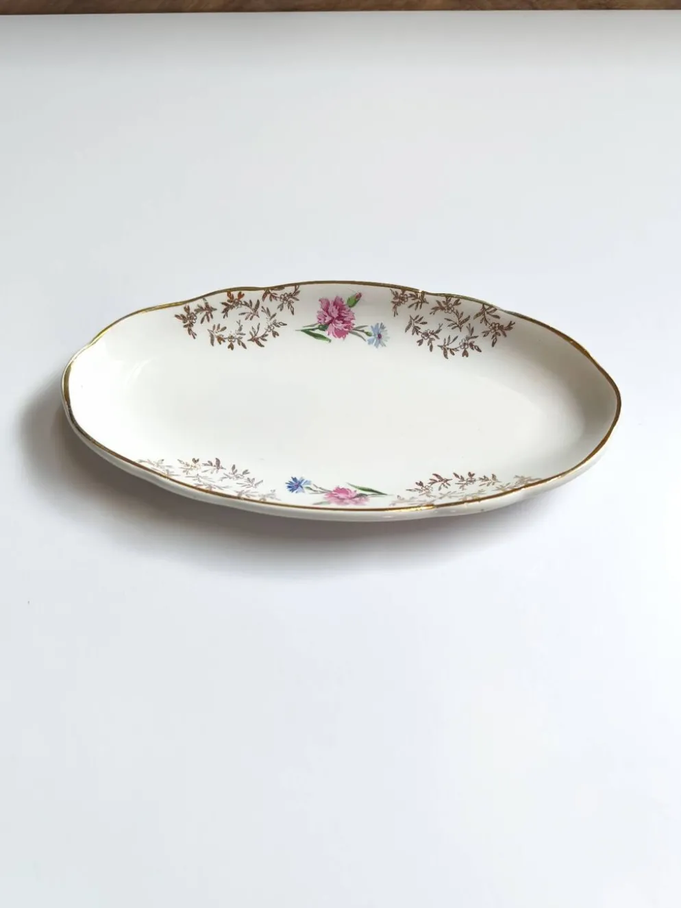 Lot de 2 raviers Sarreguemines modèle Béarn fleurs roses et bleues