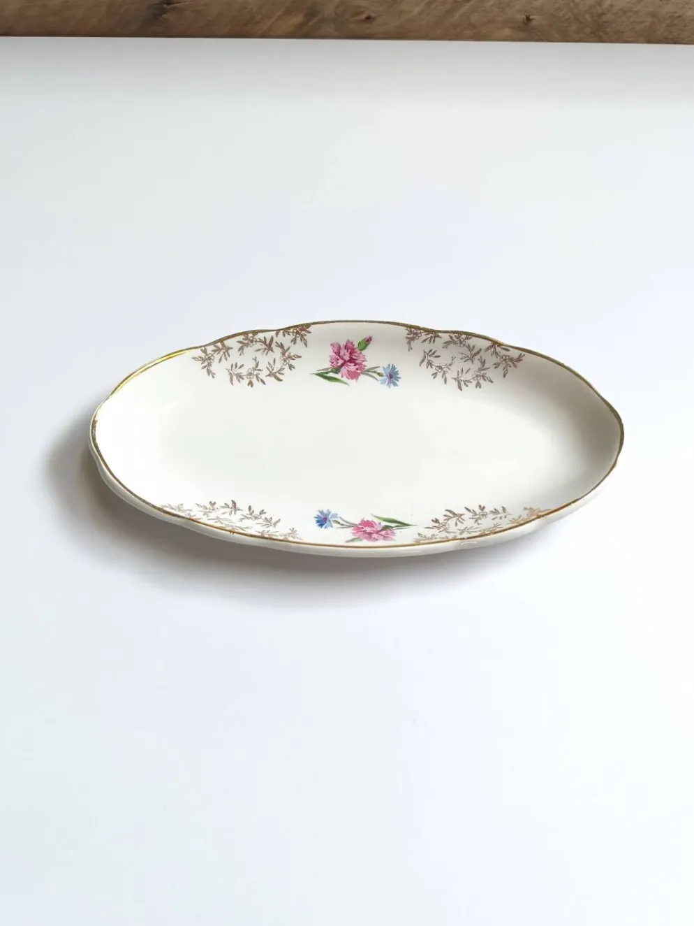 Lot de 2 raviers Sarreguemines modèle Béarn fleurs roses et bleues