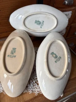 Lot de 3 raviers Terre de Fer Gien modèle Montigny