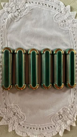 Lot de 6 repose couteaux en céramique vintage