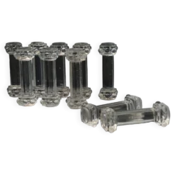 Lot de 10 repose-couteaux en cristal Val Saint Lambert du milieu du siècle