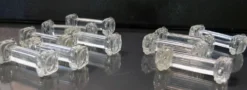 Lot de 10 repose-couteaux en cristal Val Saint Lambert du milieu du siècle