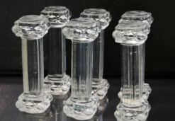 Lot de 10 repose-couteaux en cristal Val Saint Lambert du milieu du siècle