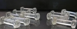 Lot de 10 repose-couteaux en cristal Val Saint Lambert du milieu du siècle