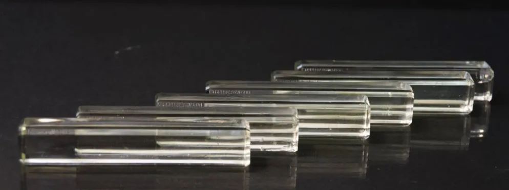 Lot de 6 repose-couteaux en cristal de Tchécoslovaquie du milieu du siècle