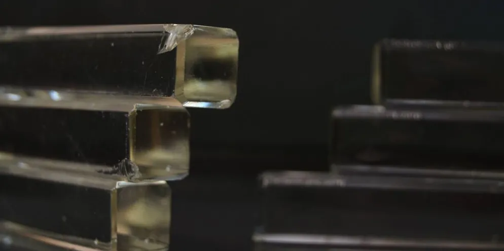 Lot de 6 repose-couteaux en cristal de Tchécoslovaquie du milieu du siècle