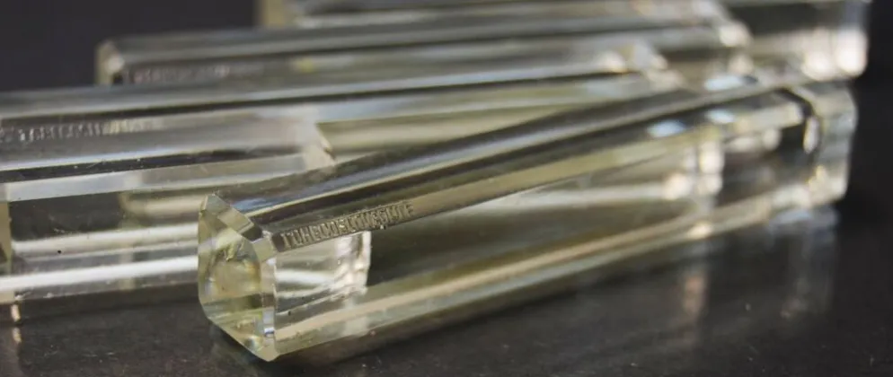 Lot de 6 repose-couteaux en cristal de Tchécoslovaquie du milieu du siècle