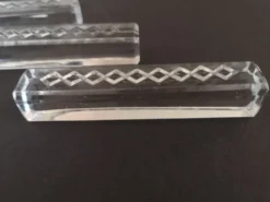 Lot de 5 repose-couteaux modernistes en cristal taillé - Années 1950/1960