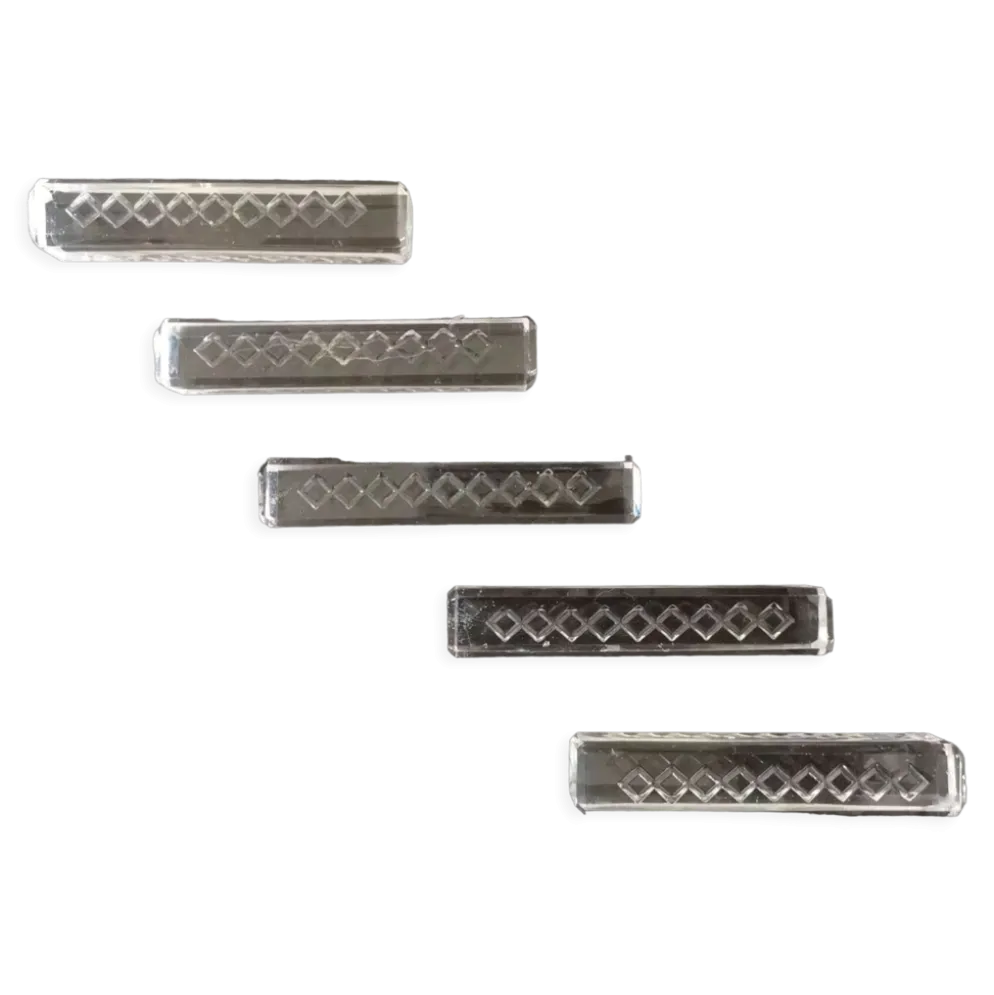 Lot de 5 repose-couteaux modernistes en cristal taillé - Années 1950/1960