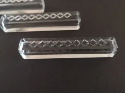 Lot de 5 repose-couteaux modernistes en cristal taillé - Années 1950/1960