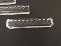 Lot de 5 repose-couteaux modernistes en cristal taillé - Années 1950/1960