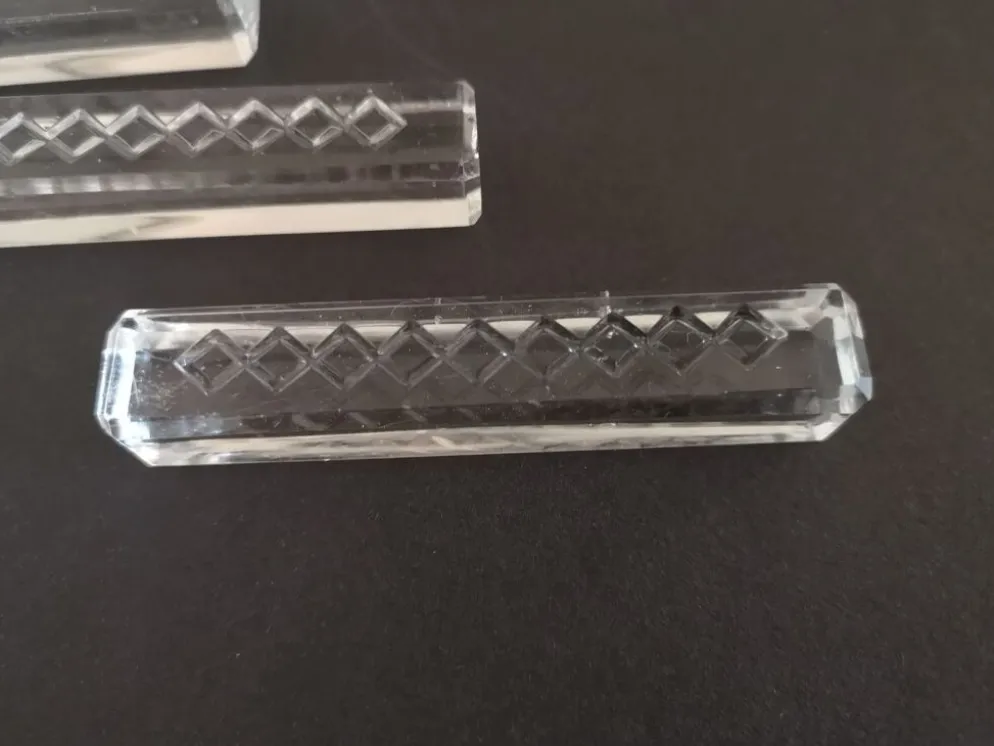 Lot de 5 repose-couteaux modernistes en cristal taillé - Années 1950/1960
