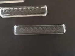 Lot de 5 repose-couteaux modernistes en cristal taillé - Années 1950/1960