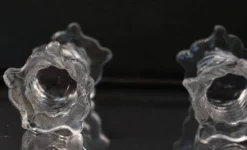 Lot de 5+2 repose-couteaux torsadés Mid Century Cristallerie de Sèvres Crystal Depose