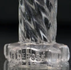 Lot de 5+2 repose-couteaux torsadés Mid Century Cristallerie de Sèvres Crystal Depose
