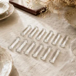 Lot de 12 repose-couteaux vintage en verre – Hongrie