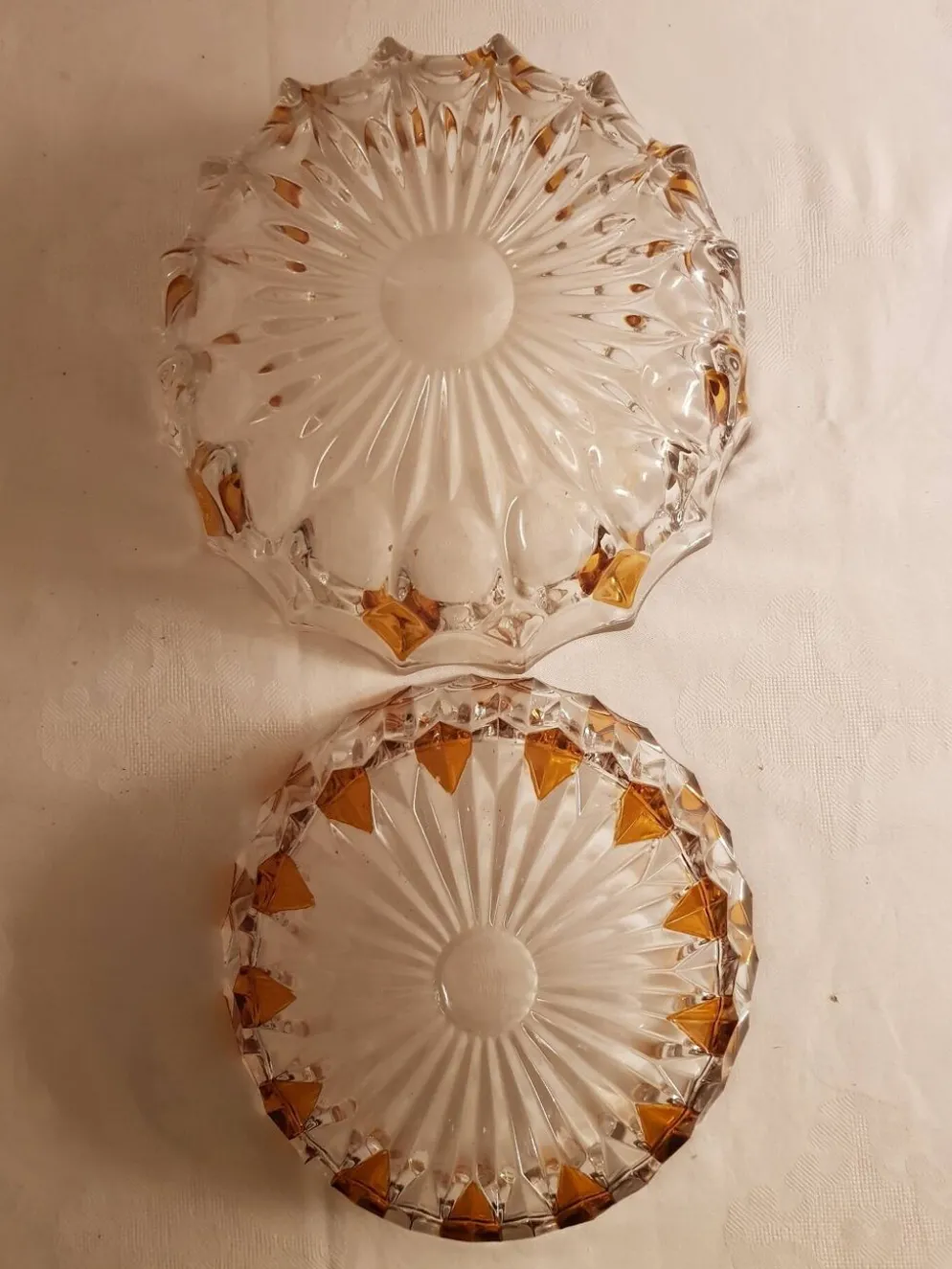 Lot de 2 saladiers en cristal
