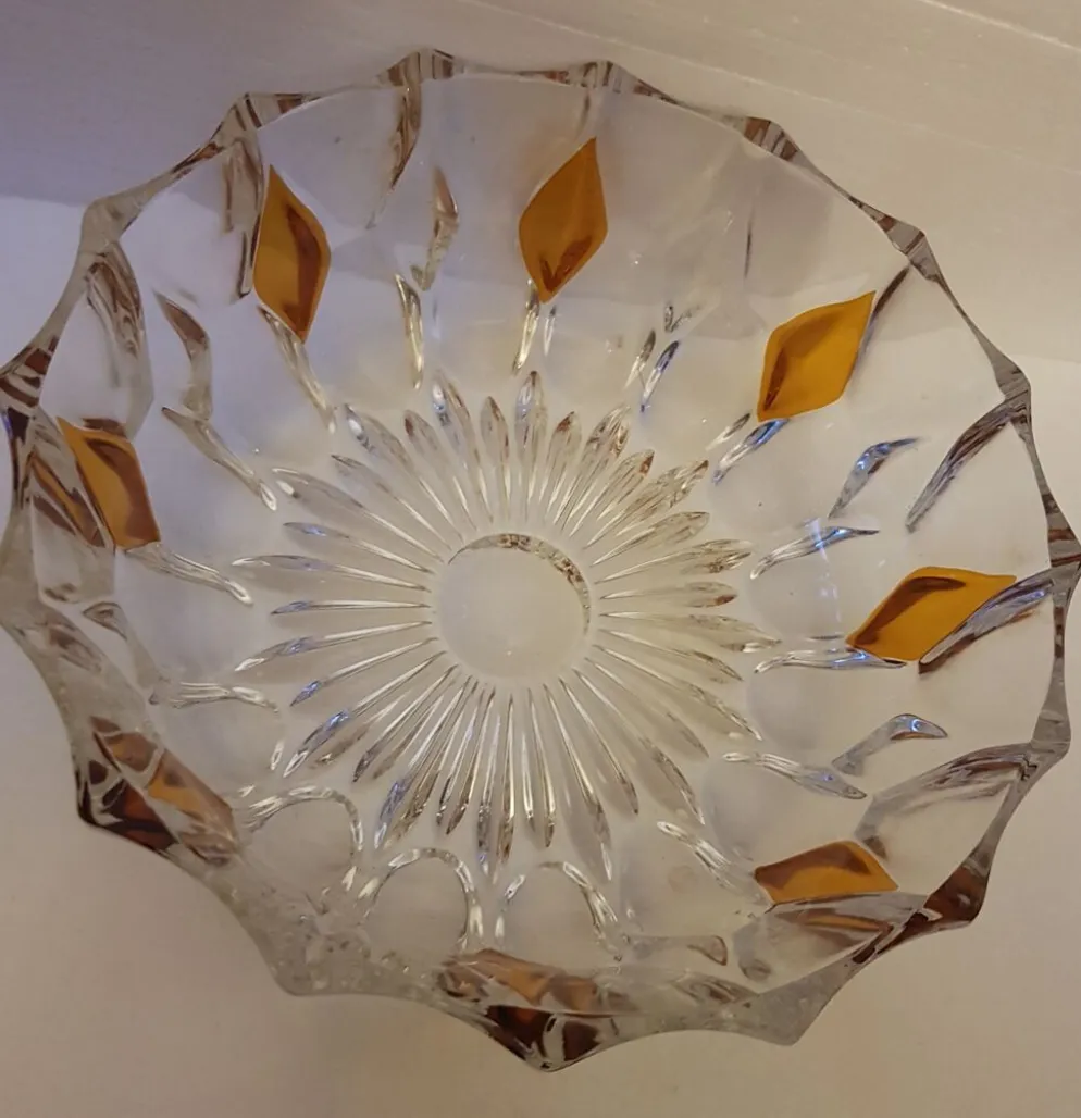 Lot de 2 saladiers en cristal