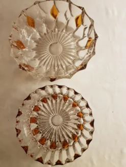 Lot de 2 saladiers en cristal