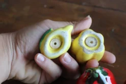 Lot de salières et poivrières en céramique vernissée – Fruits & légume