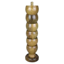 Lot de six coquetiers en bois d'olivier