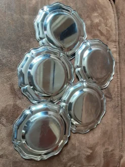 Lot de 5 sous verres métal